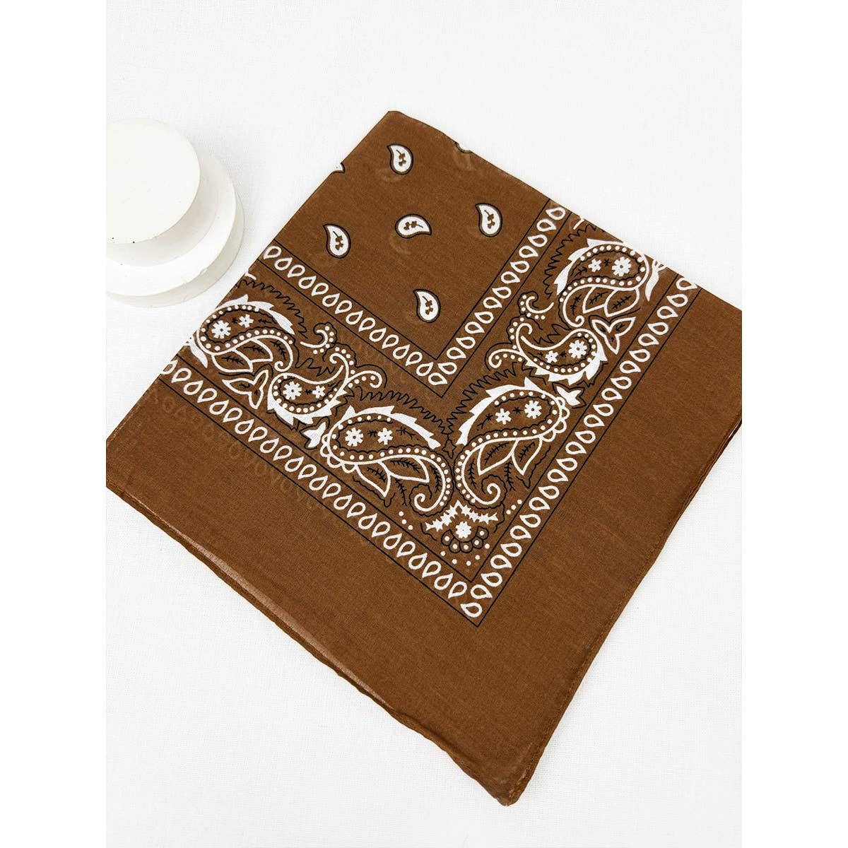 Brown Pasley Pattern Bandanas
