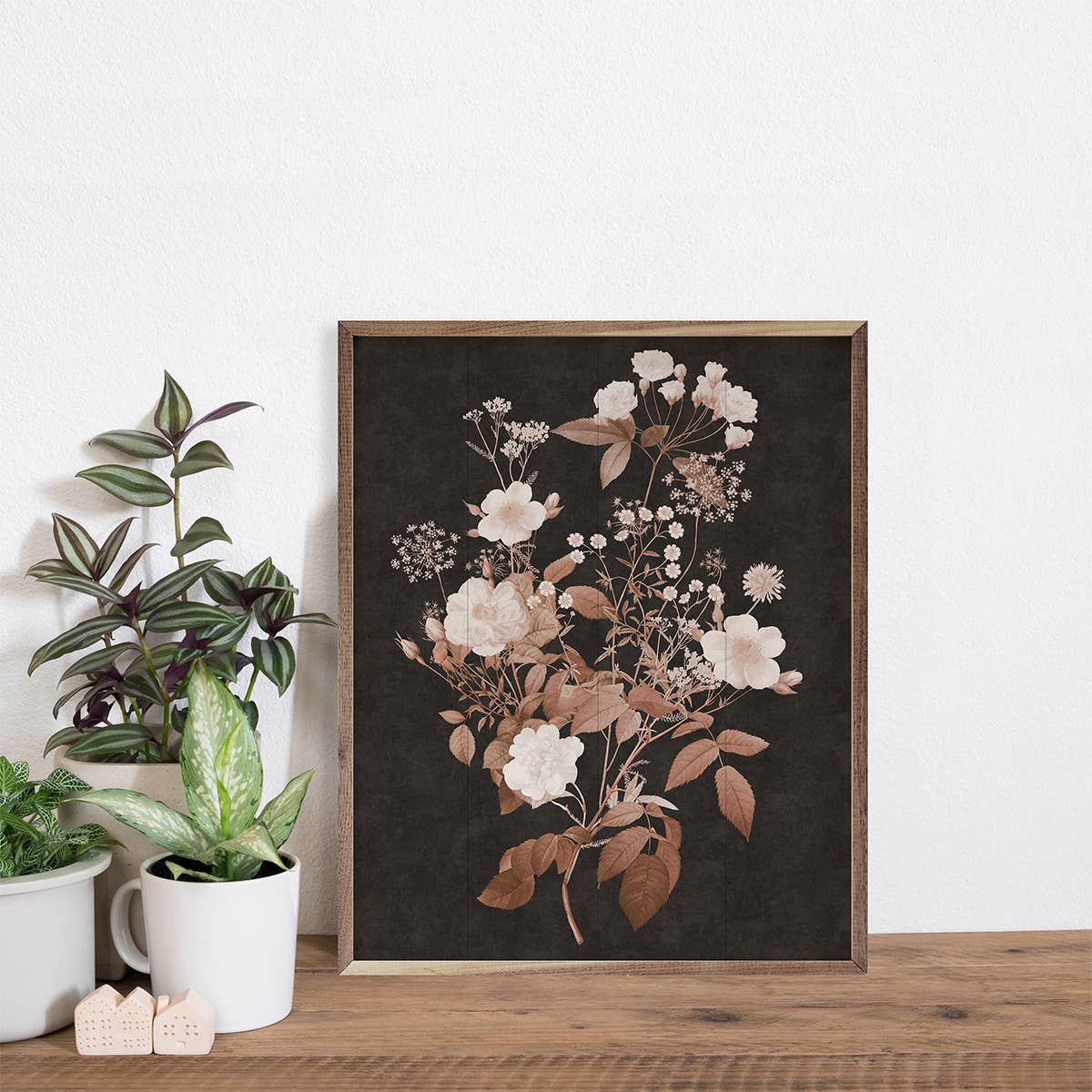 Dark Vintage Floral 3 By Nina Blue