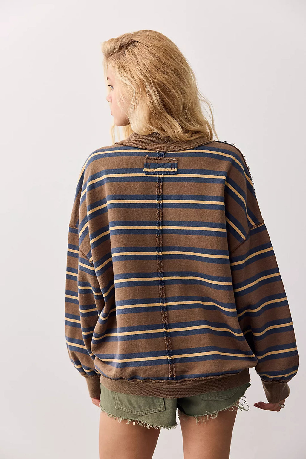 Free People Palm Spring Striped Pullover