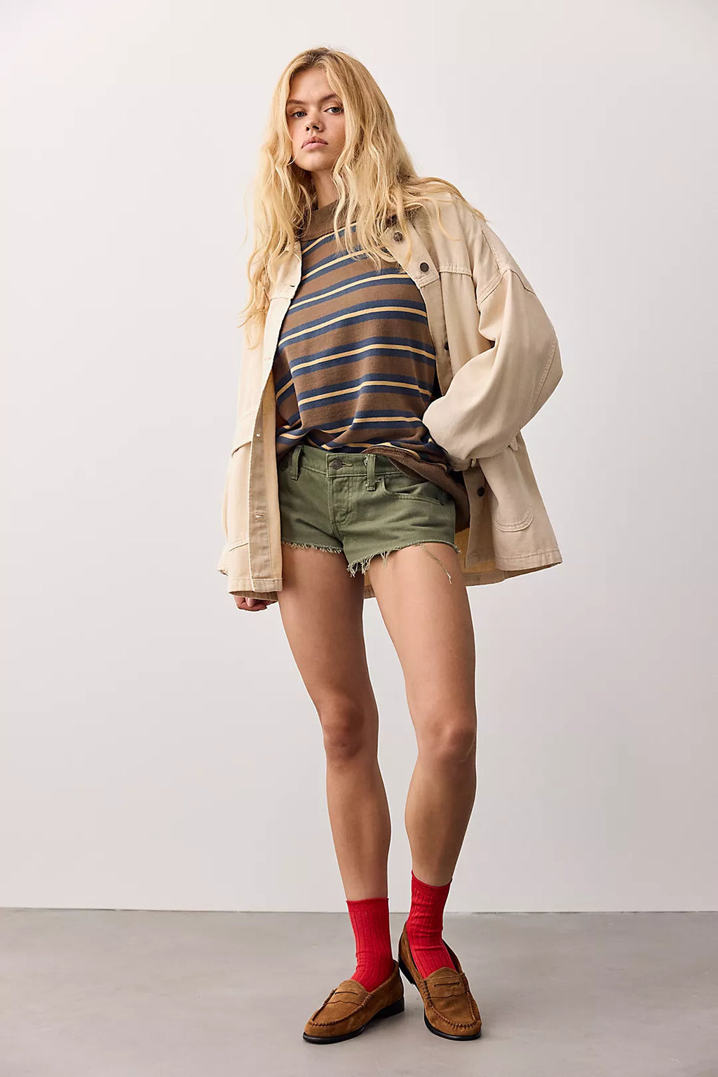 Free People Palm Spring Striped Pullover