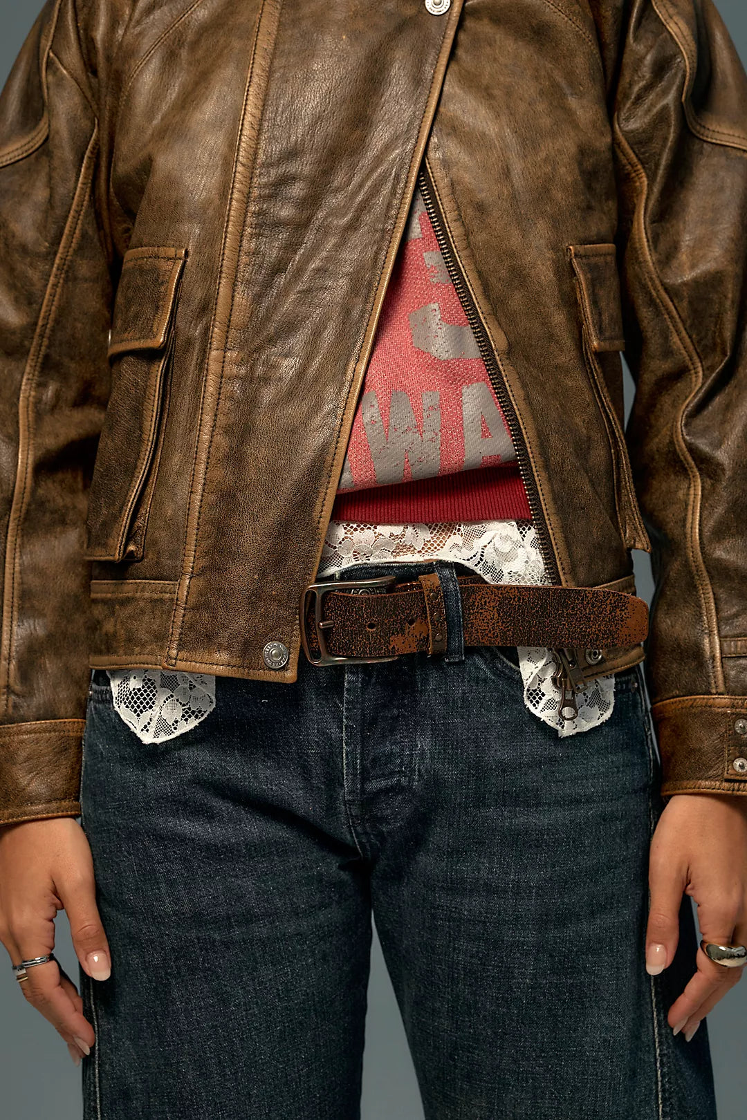 Free People Dallas Distressed Belt