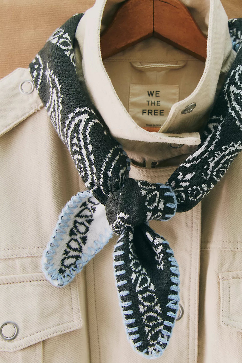 Free People Carmen Knitted Triangle Bandana