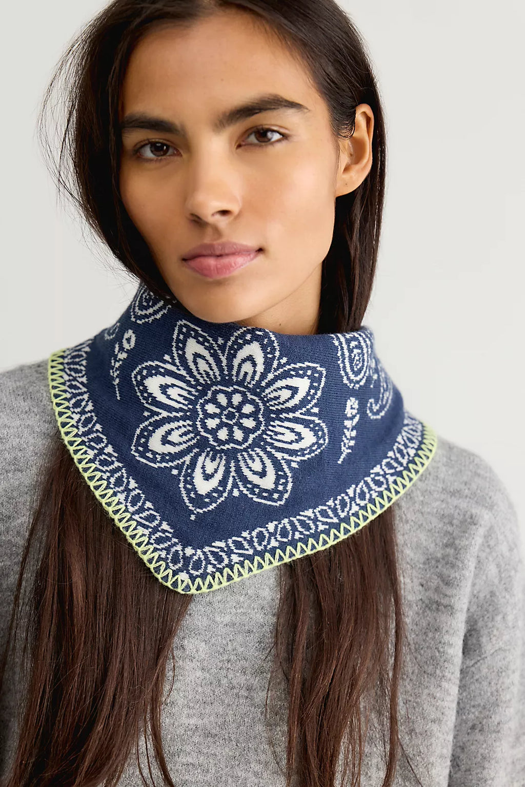 Free People Carmen Knitted Triangle Bandana