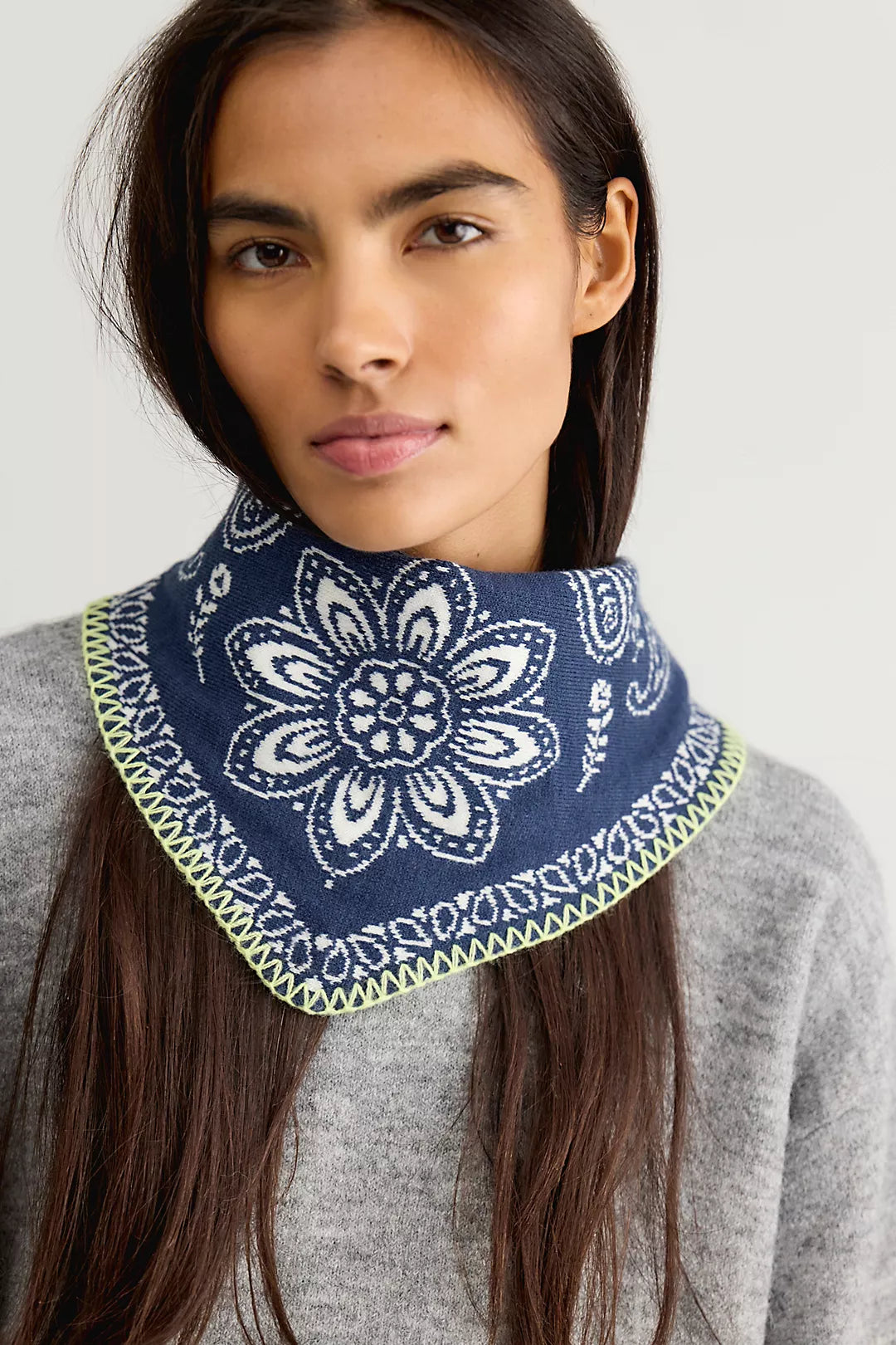 Free People Carmen Knitted Triangle Bandana