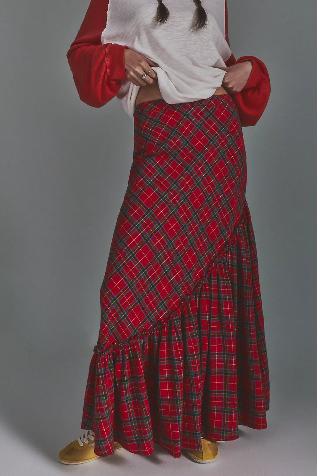 Free People Emberwood Plaid Maxi