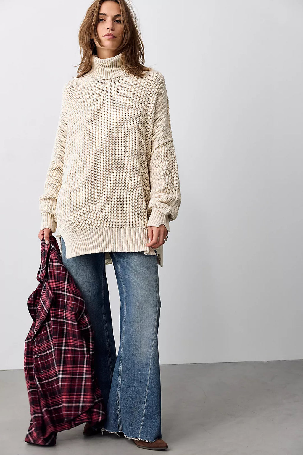 Free People Worn Thru Turtleneck Sweater