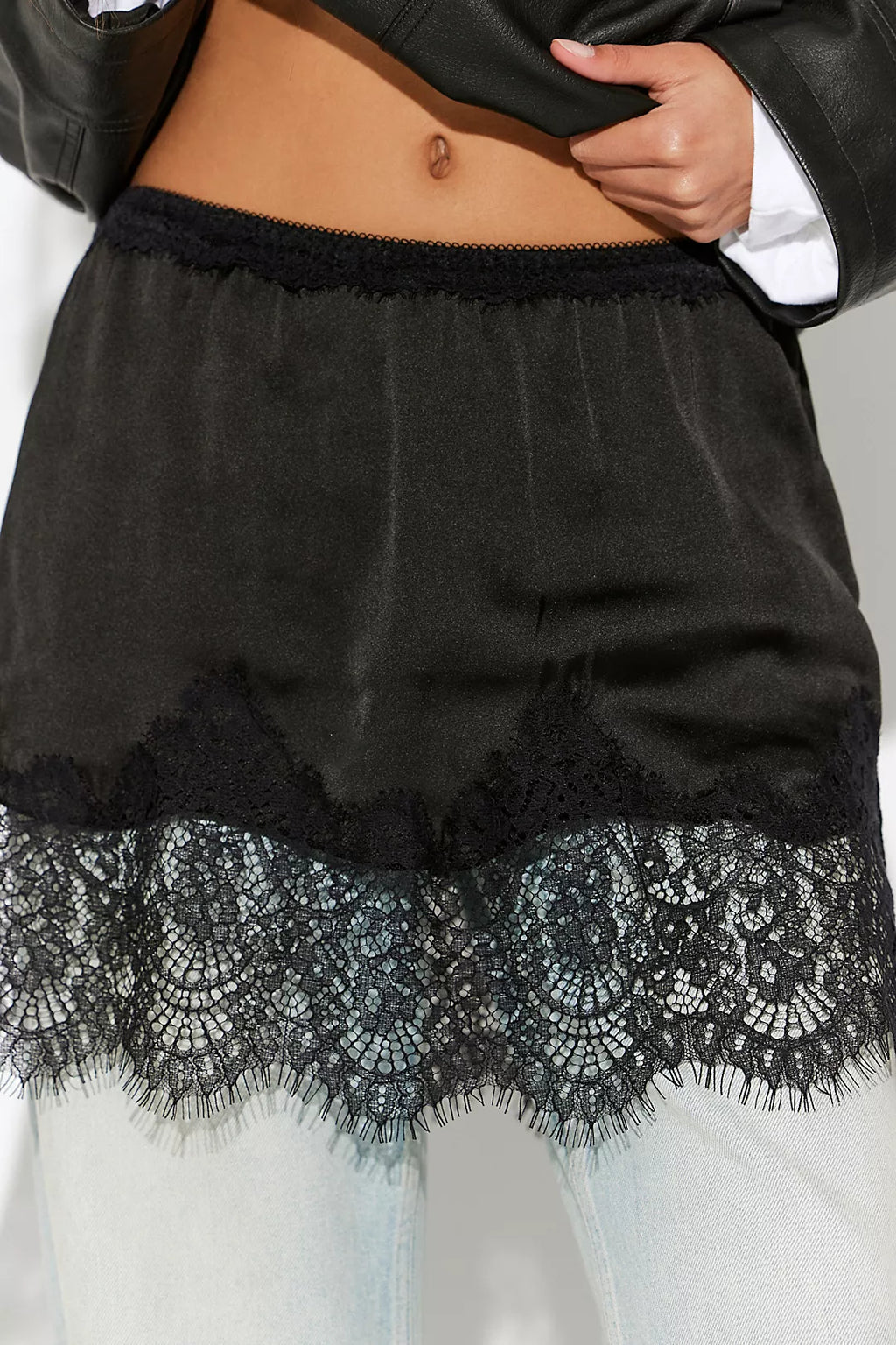 Free People Meet Me In The Middle Half Slip Skirt