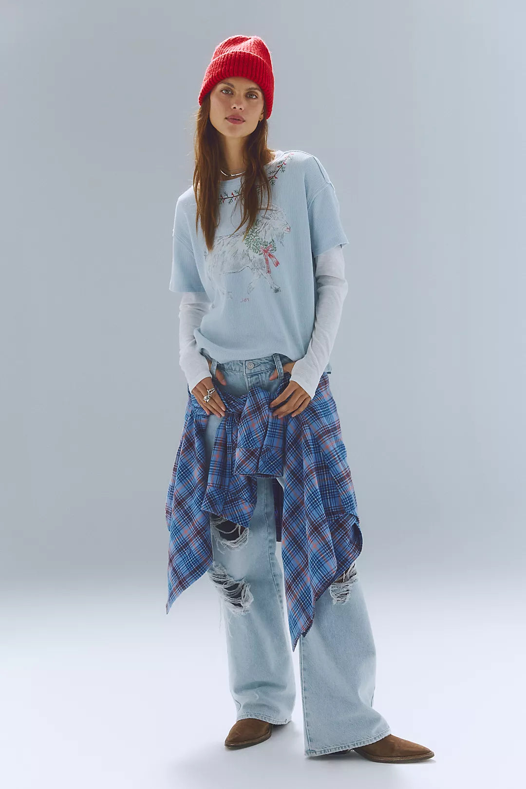 Free People Merry Meowy Tee