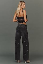 Hendrix High Rise Wide Leg Jeans- GLAMOUR