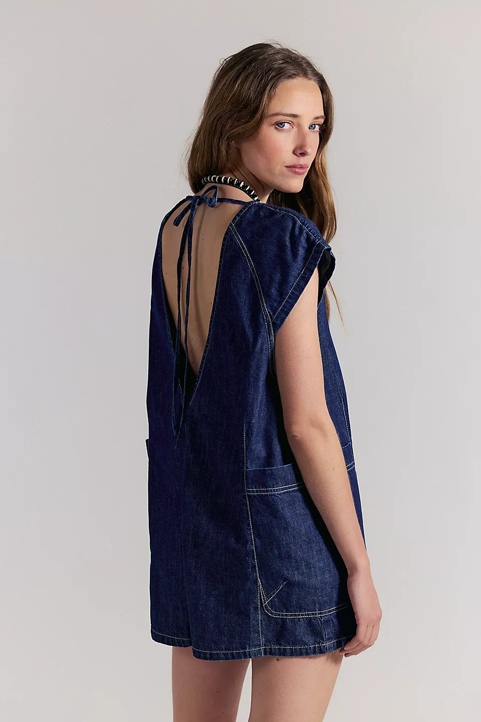 Free Fall Denim Romper