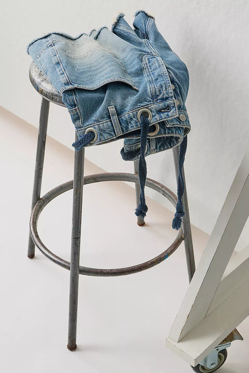 We The Free Moxie Barrel Shorts - Timeless Blue Denim Cut-Offs