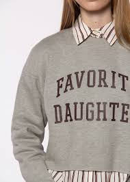 CROPPED COLLEGIATE SWEATSHIRT BY FAVORITE DAUGHTER
