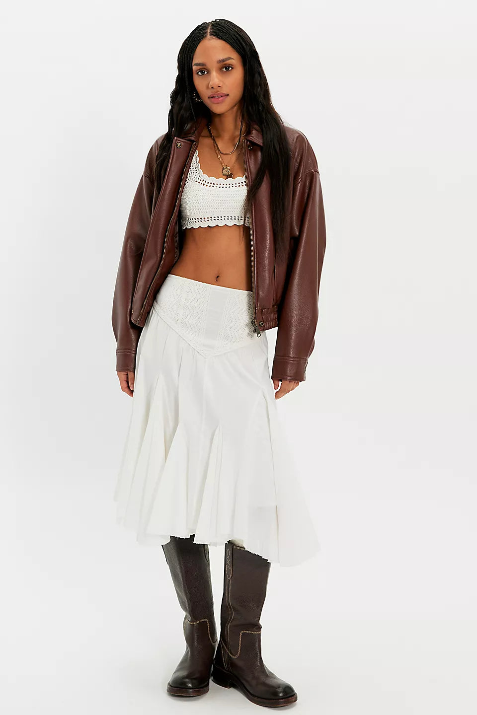 FP One Frida Godet Midi Skirt