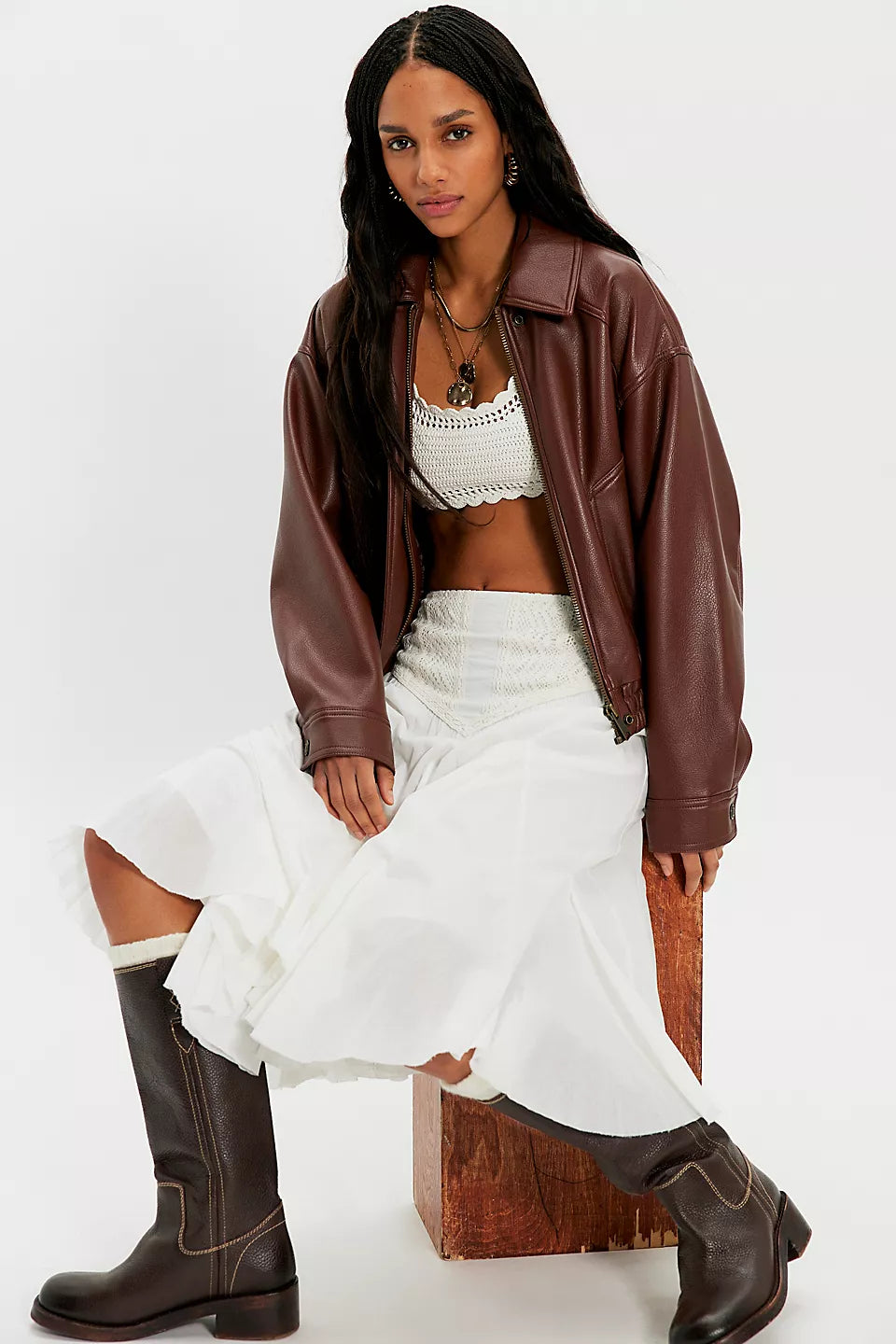 FP One Frida Godet Midi Skirt