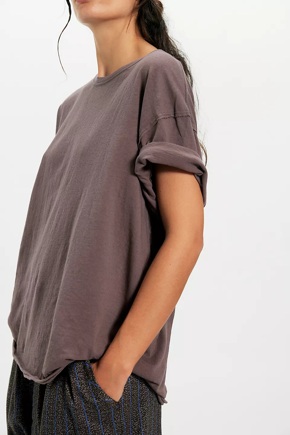 Free People We The Free Nina Tee - Oversized Cotton Boxy T-Shirt
