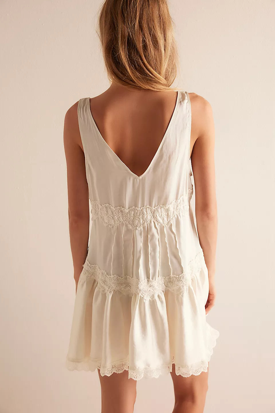 Free People In This Groove Mini Slip - Silk Babydoll Dress