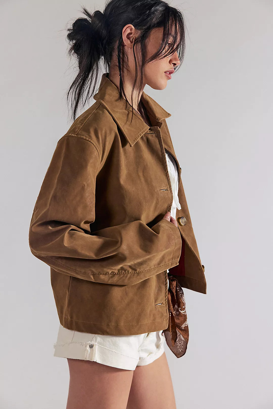 Free People Hera Vegan Suede Jacket