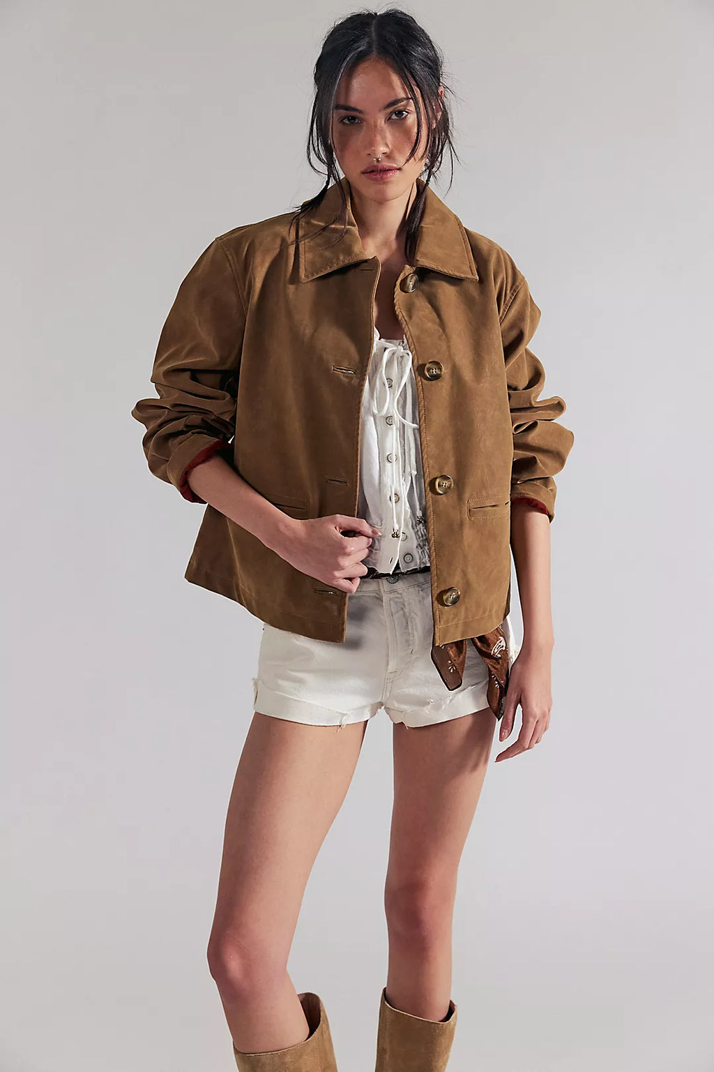 Free People Hera Vegan Suede Jacket