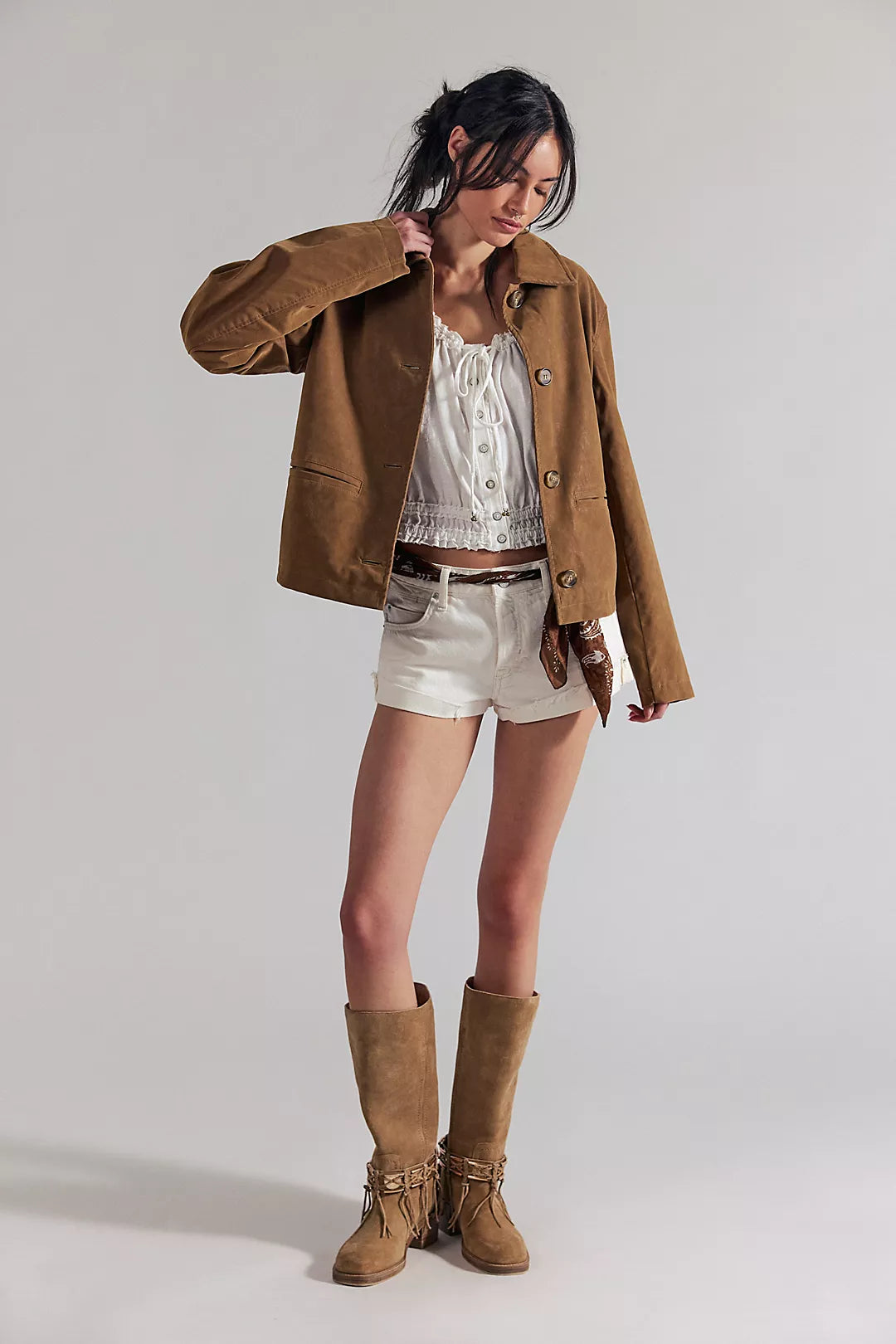 Free People Hera Vegan Suede Jacket