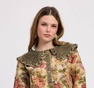 Nathalia Mixed Media Jacket - OLIVE CORAL