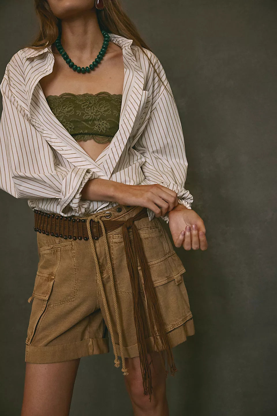 Frankie Washed Longline Cargo Shorts - Free People Relaxed Low-Rise Shorts