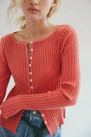 FREE PEOPLE TILLY LONG SLEEVE in CRABAPPLE