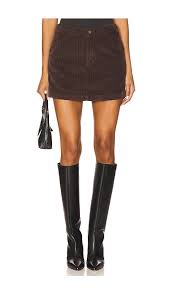 UMA HIGH RISE MINI SKIRT-mocha