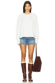 SPRING STREET PULLOVER in OPTIC WHITE