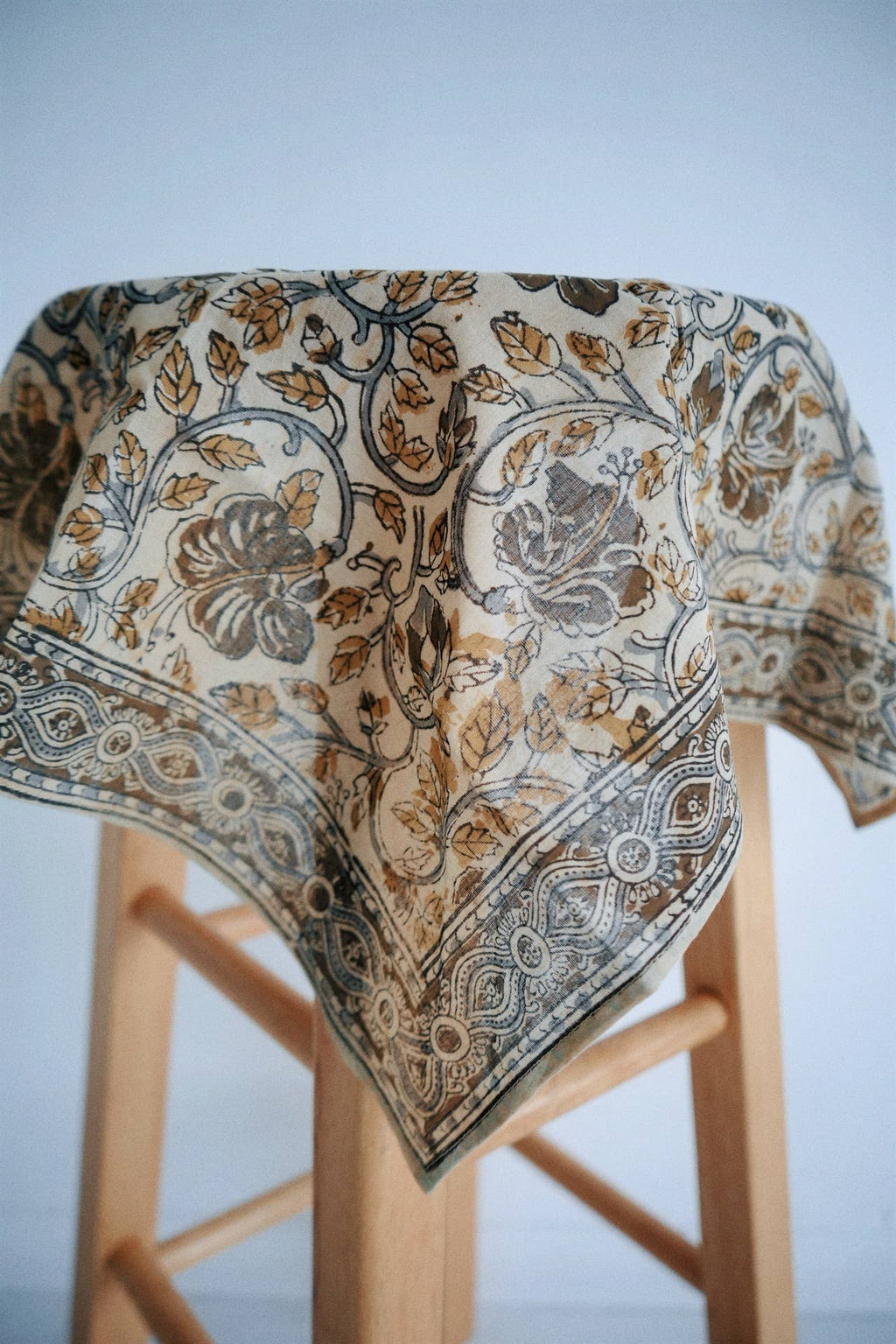 Arabian Jasmine - Kalamkari Cotton Bandana