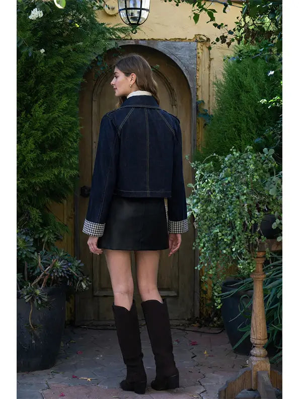 Denim Double Breasted Trench Jacket