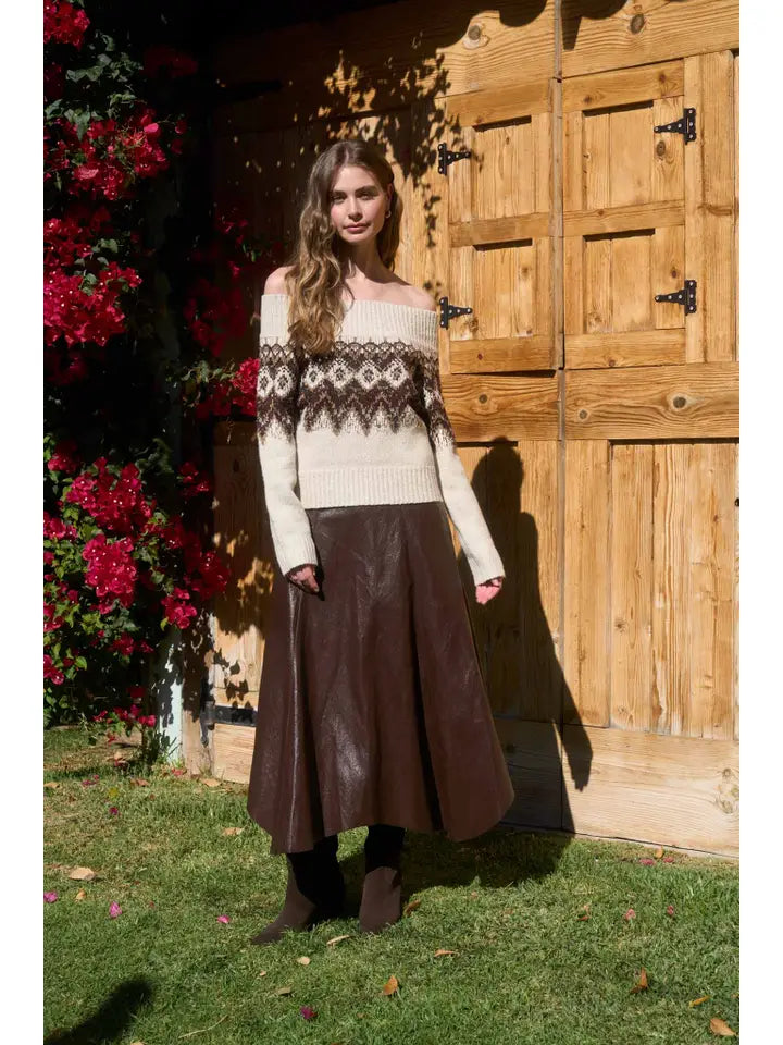 Off The Shoulder Sweater Top
