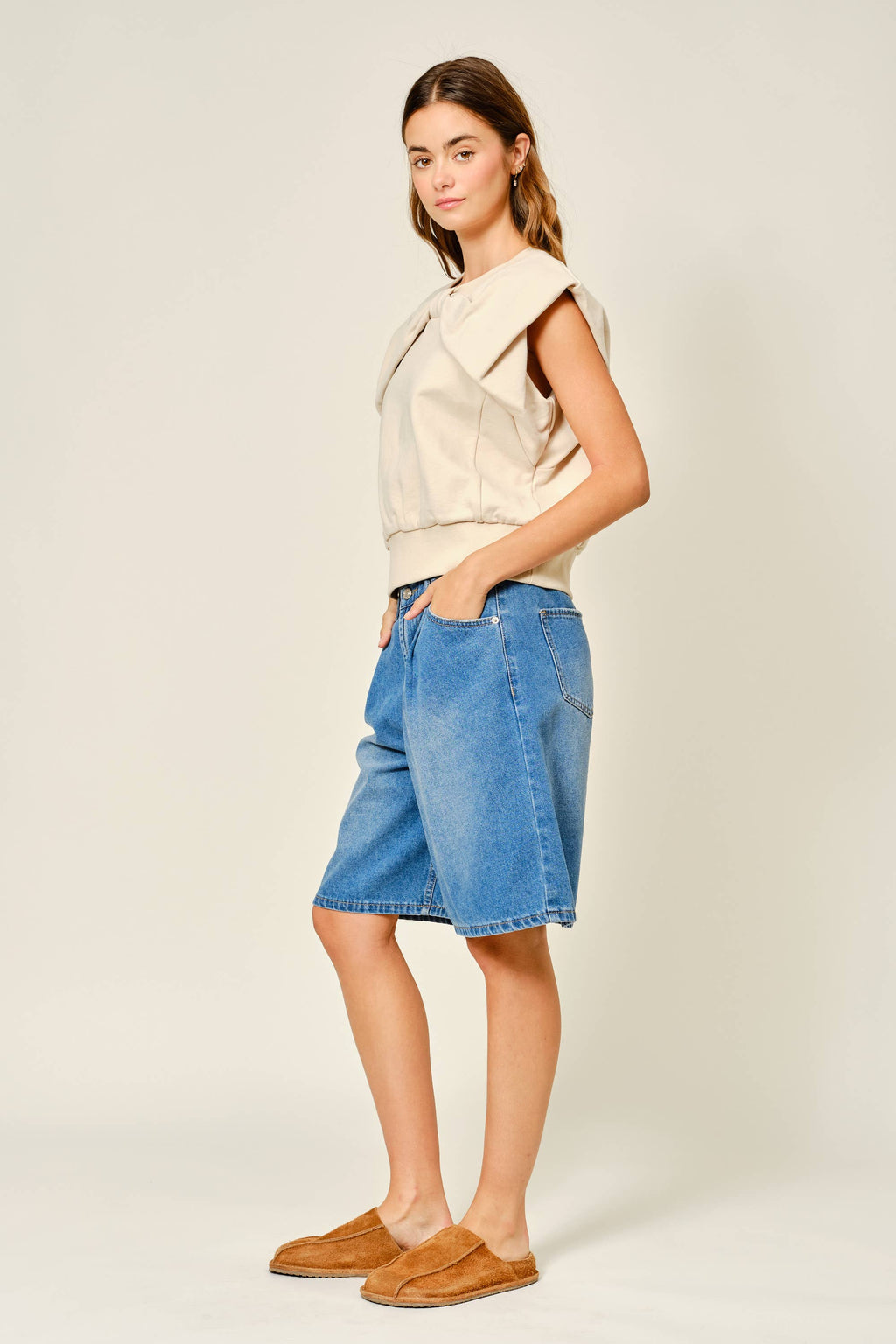 CASUAL RIBBON DETAIL SWEATSHIRT