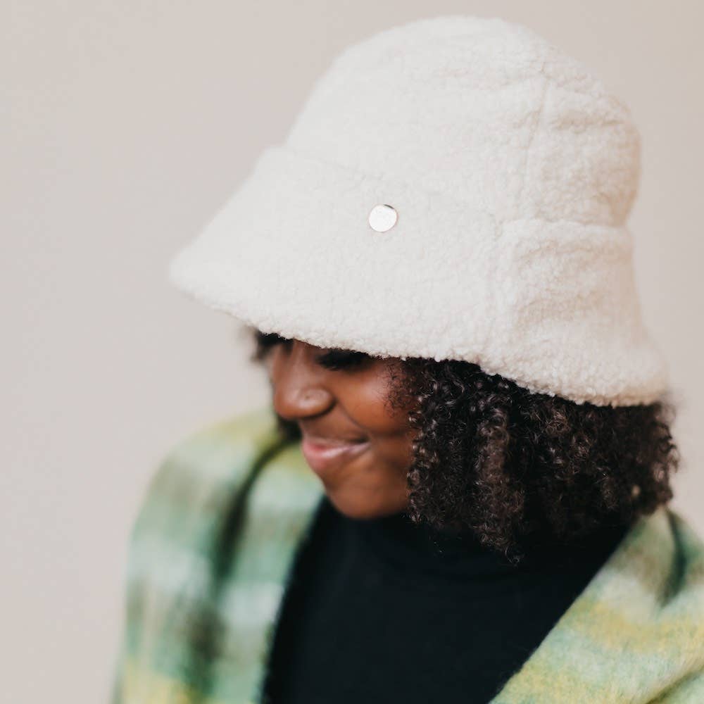 Sage Sherpa Bucket Hat ON SALE! ORIGINALLY $14