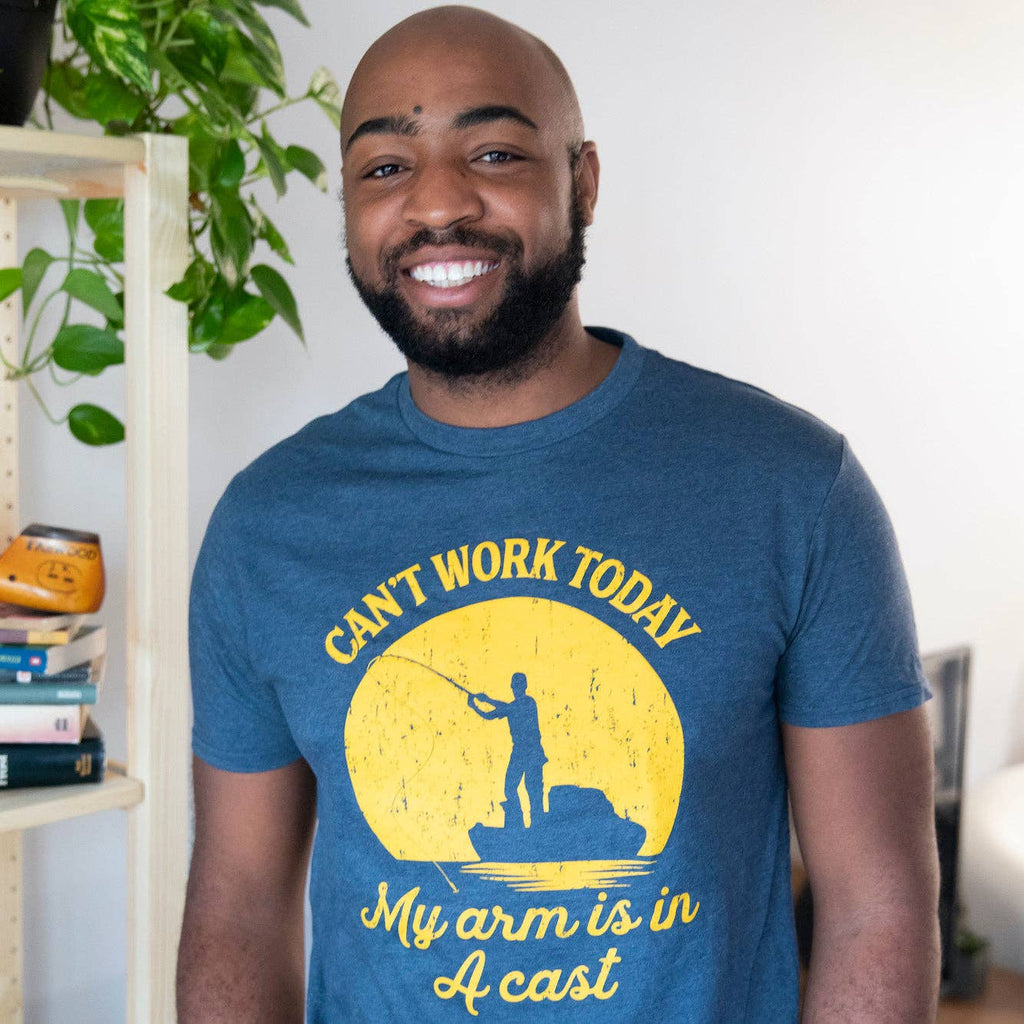 Can't Work Today My Arm Is In A Cast Graphic Tee Fishing