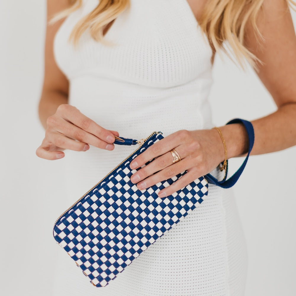 Emma Woven Clutch Wristlet