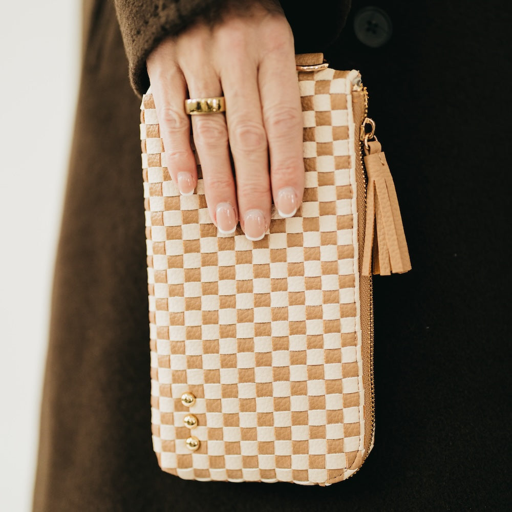 Emma Woven Clutch Wristlet
