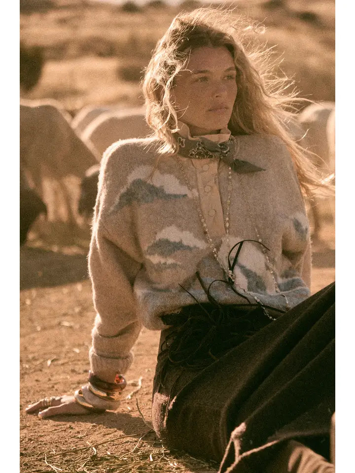 Landscape Pullover Sweater Jacket
