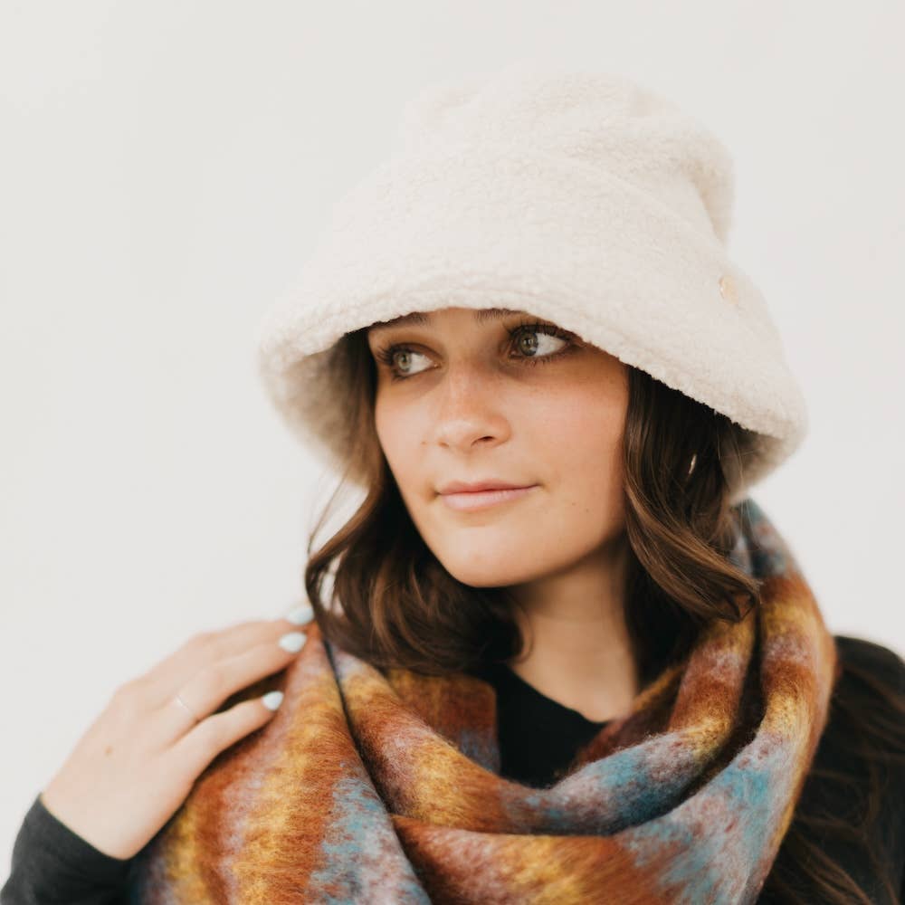 Sage Sherpa Bucket Hat ON SALE! ORIGINALLY $14