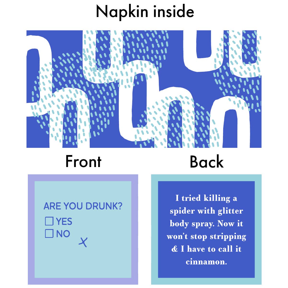 NAPKIN Outdoorsy | Funny Party Gift | Cocktail Napkin