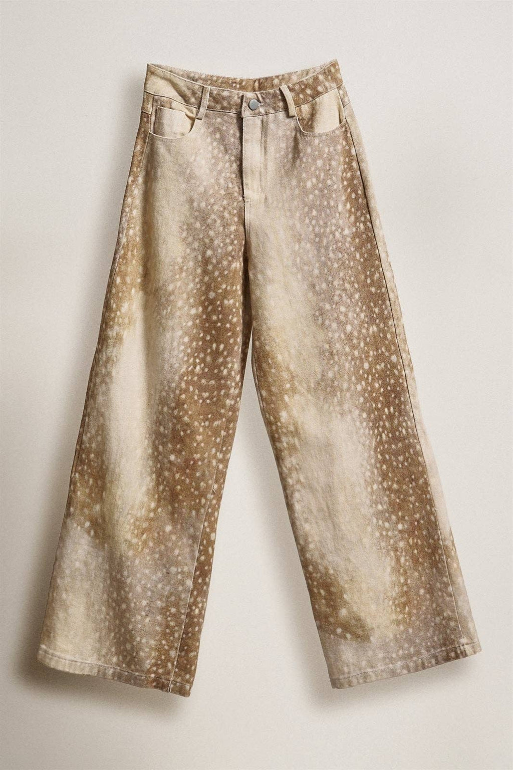 Deer Spot Wide Leg Twill Pants