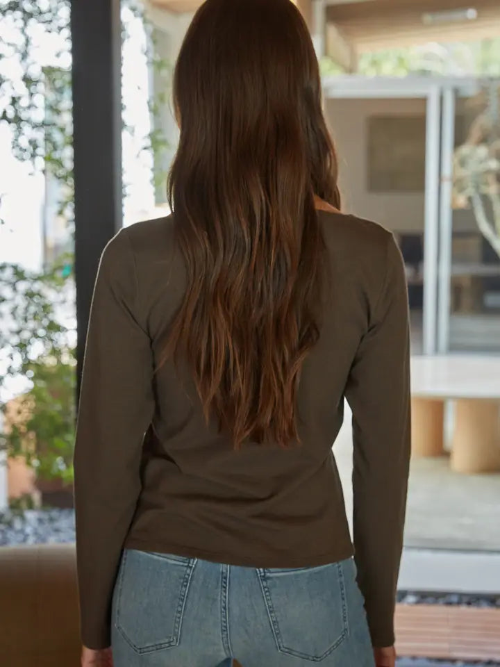 Knit Button Down Long Sleeve