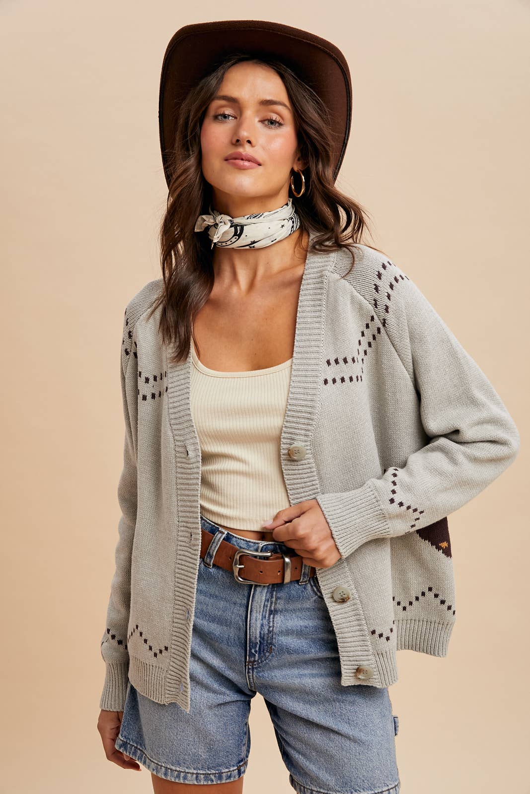 CHUNKY KNITTED HORSE CARDIGAN