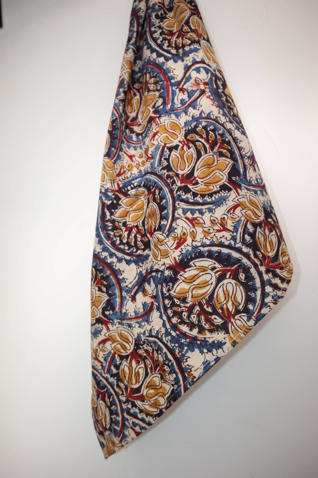 Golden Bloom - Kalamkari Cotton Bandana