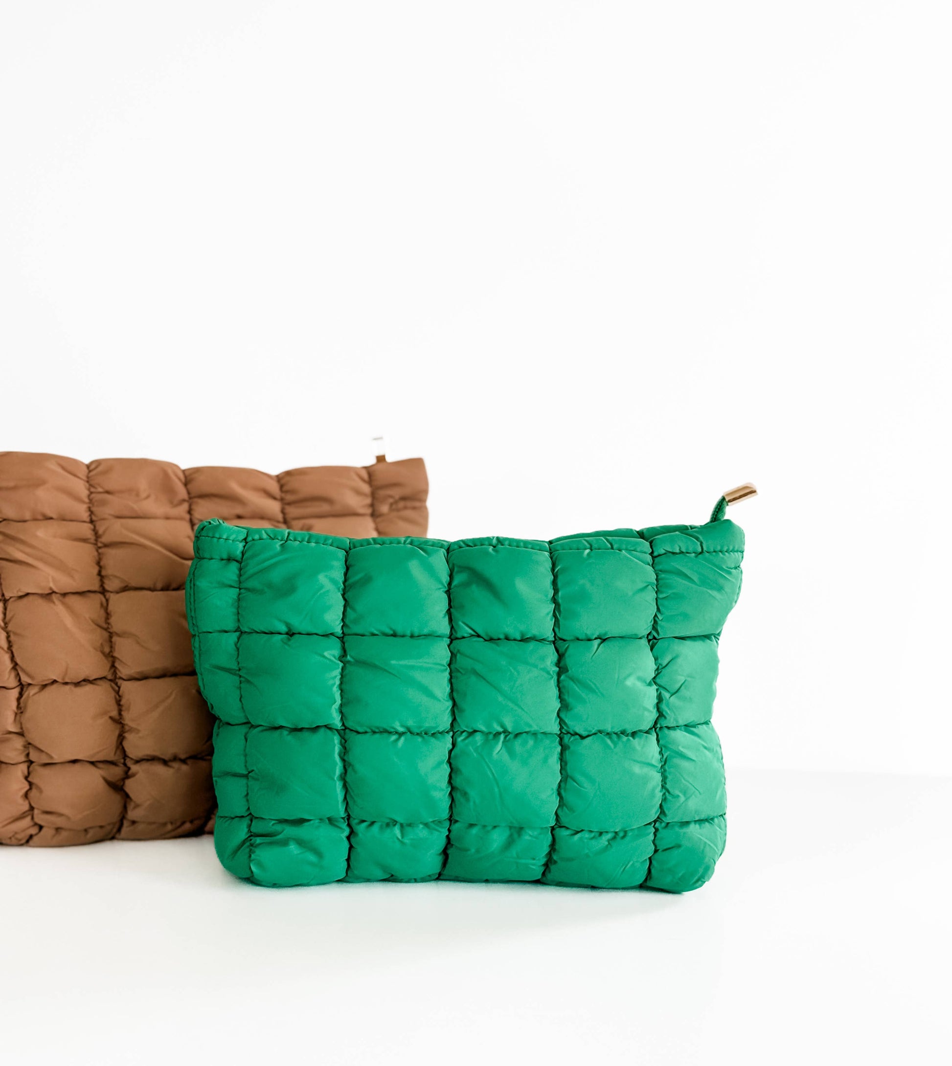 Quilted Puffer Makeup Bag Cosmetic Travel Pouch