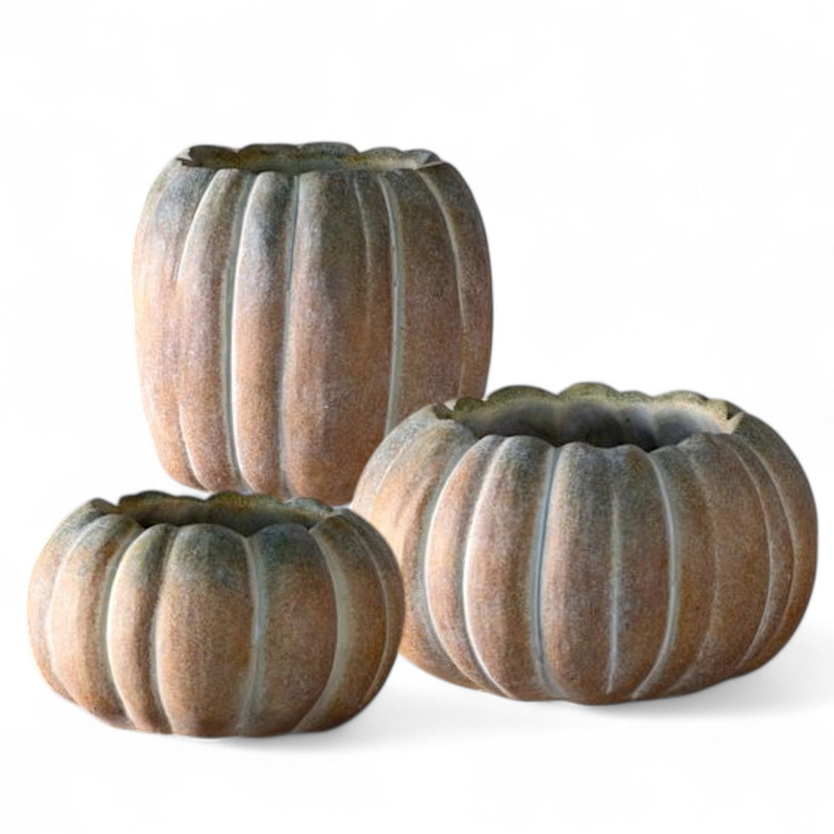 Fall Ombre Cement Pumpkin Planters | 3 Sizes