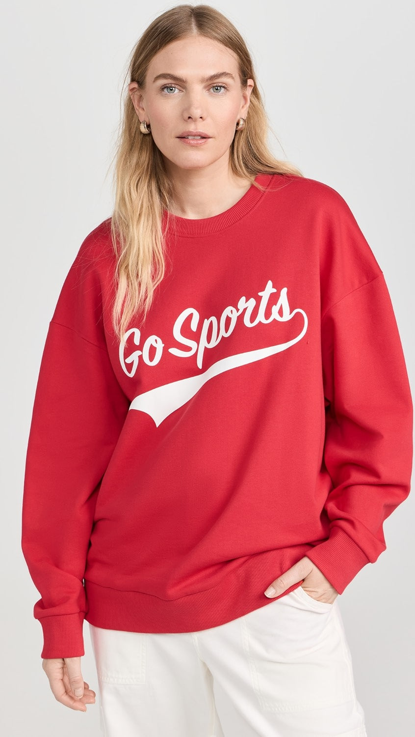 GO SPORTS SWEATSHIRT RED BY FAVORITE DAUGHTER