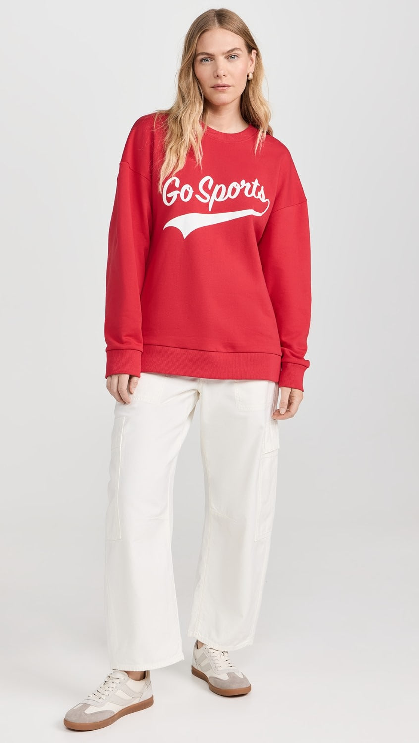 GO SPORTS SWEATSHIRT RED BY FAVORITE DAUGHTER