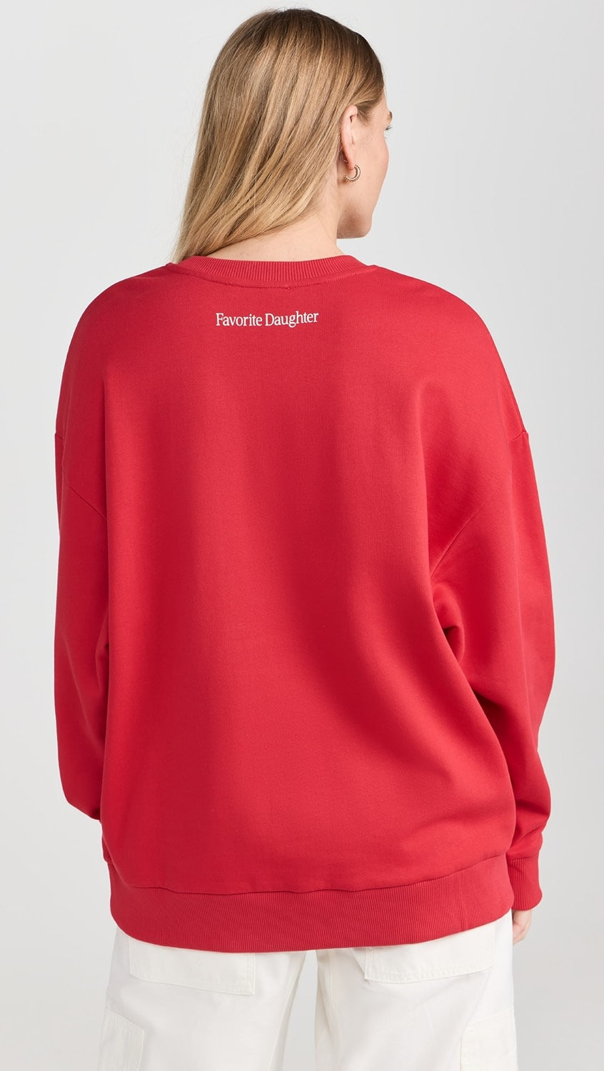 GO SPORTS SWEATSHIRT RED BY FAVORITE DAUGHTER