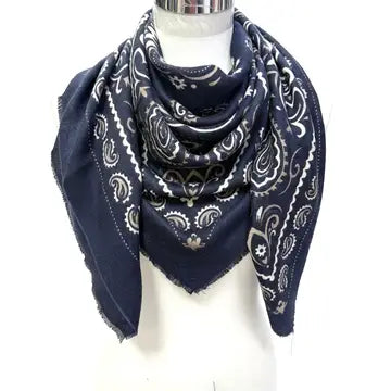 Bandana Print Square Scarf