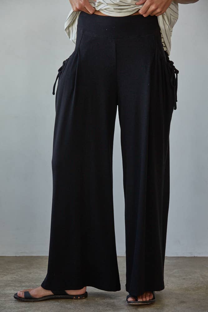 Knit Cotton Modal Spandex Wide Leg Pants